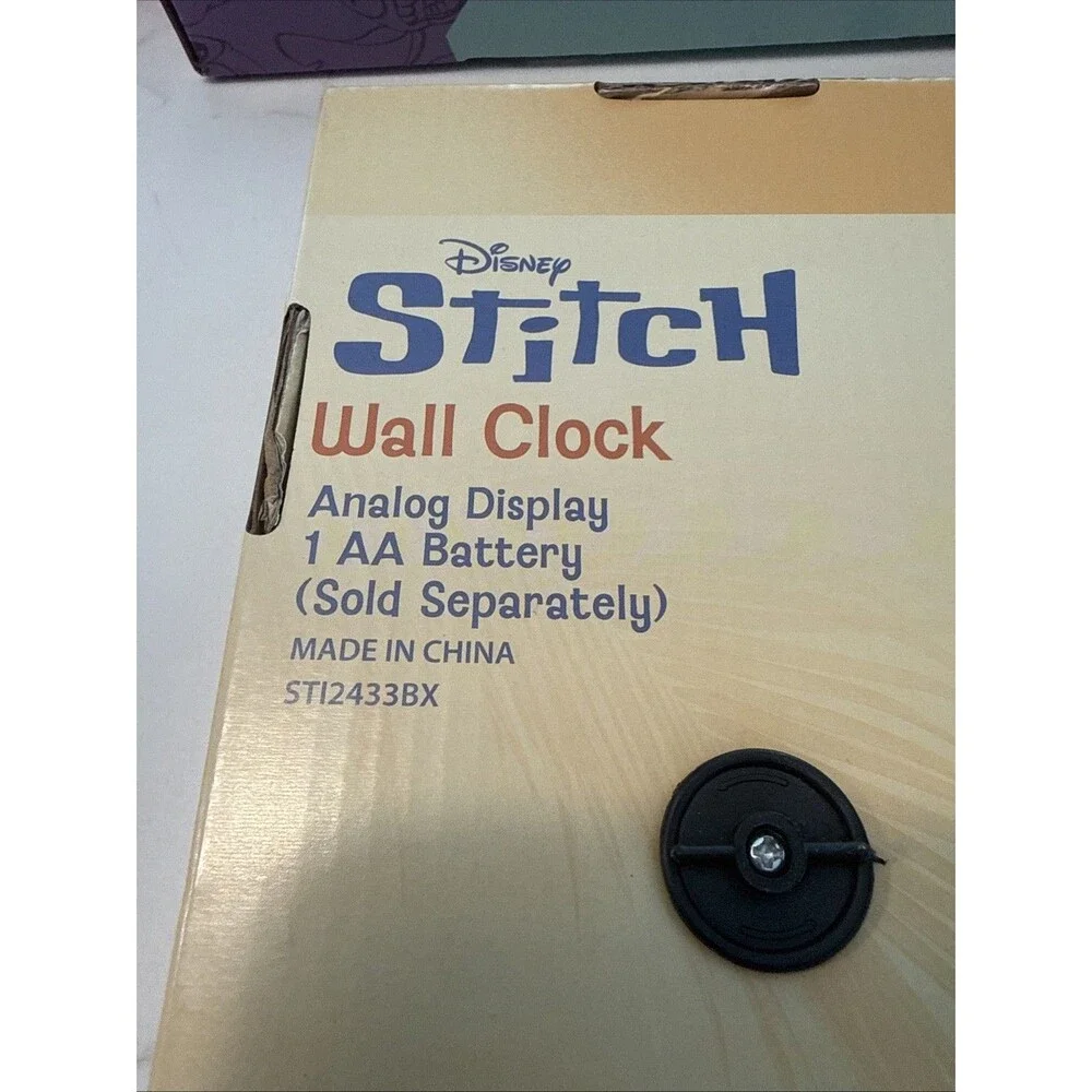 Disney Lilo & Stitch Angel Pink Analog Wall Clock 10 Inch New